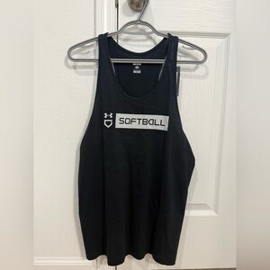 Nwt Under Armour Black Softball Graphic Tank